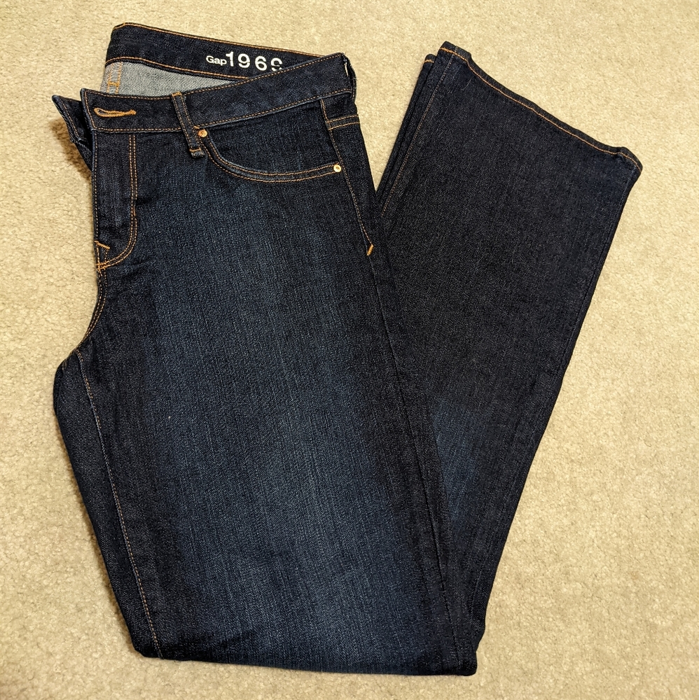 Nwot Gap 1969 Perfect Boot Dark Denim Size 31r - image 1